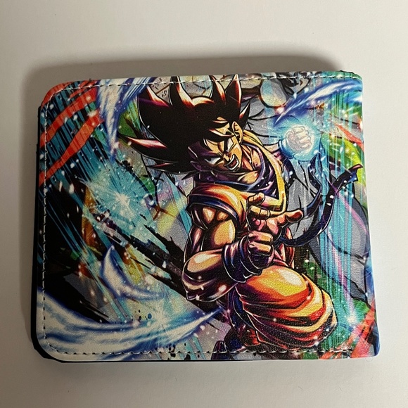 Dragonball Z Goku Vegeta Faux Leather Wallet Anime 90s Money Holder - Picture 3 of 6